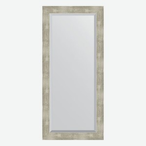 Зеркало с фацетом в багетной раме Evoform алюминий 61 мм 51х111 см