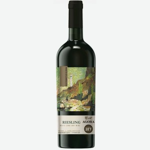 Вино Agora Riesling белое полусухое, 0.75л Россия