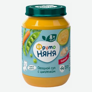 Суп-пюре ФрутоНяня овощной с цыпленком с 8 месяцев 190 г