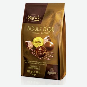 Пралине Zaini Boule D or из молочного шоколада с кремовой начинкой из фундука, 154 г