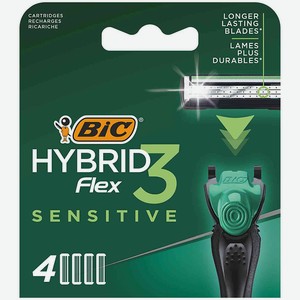 Касcеты сменные для бритья мужские HYBRID3 FLEX SENS Б4 BIC, 0,03 кг