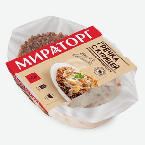 Гречка с курицей и грибами в сливочном соусе зам. 0,26 кг Мираторг