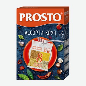 Ассорти круп греча/пшено/пшеничка/перловка Prosto, 0,5 кг