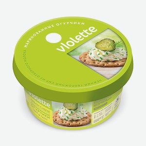 Сыр творожный с огурцами и зеленью 70% 0,14 кг Violette