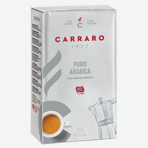 Кофе Puro Arabica Carraro молотый 0,25 кг