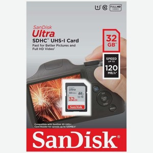 Карта памяти SDHC SanDisk Ultra 32GB (SDSDUN4-032G-GN6IN)