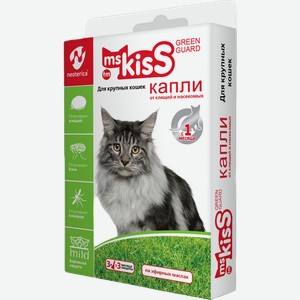 Капли MS KISS репеллентные для кошек/котят 3 шт 2,5 мл микс