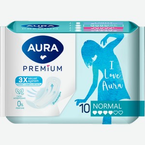 Прокладки Aura Premium Night гигиенические 10шт