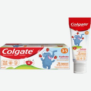 Зубная паста Colgate 3-5 Клубника детская с фторидом 60мл
