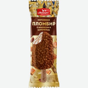 Мороженое Свитлогорье Эскимо Пломбир с арахисом и карамелью 80г