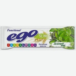 Батончик-мюсли  ЭГО  зеленый чай с витаминами 25г