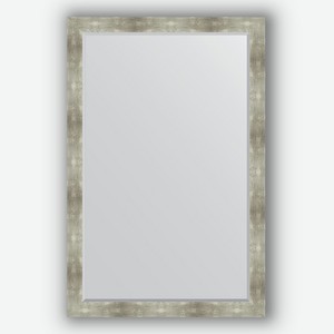 Зеркало с фацетом в багетной раме Evoform алюминий 90 мм 116х176 см