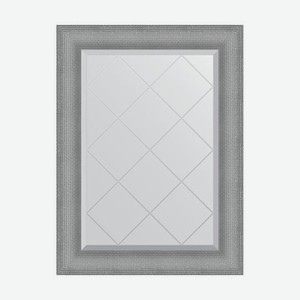 Зеркало с гравировкой в багетной раме Evoform серебряная кольчуга 88 мм 67x89 см