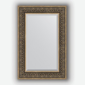 Зеркало с фацетом в багетной раме Evoform вензель серебряный 101 мм 59х89 см