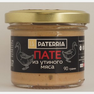 Пате Paterria из утиного мяса, 90г Россия