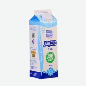 Молоко 1,5% пастеризованное 1 л Рузское Молоко БЗМЖ