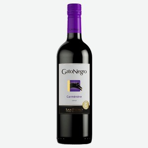 Вино San Pedro Gato Negro Carmenere красное сухое Чили, 0,75 л