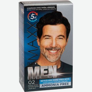 Крем-краска для волос мужская Maxx Deluxe Men 0.2 натуральный черный, 80 мл