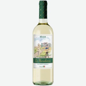 Вино Ла Марабекка белое полусладкое 0.75л 10.5%