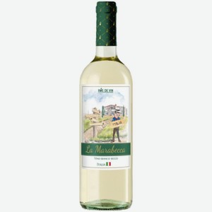 Вино Ла Марабекка белое сухое 0.75л 10.5%