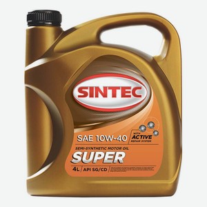 Масло моторное Sintec Супер SAE 10W-40 API SG CD 4 л
