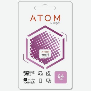 Карта памяти microsdhc Atom 64GB UHS-1 U1 (AMSDU1/64GB)