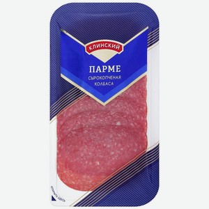 Колбаса сырокопченая Клинский мясокомбинат Парме, 85 г, нарезка