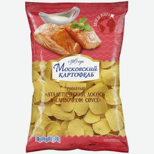 Чипсы Московский Картофель рифленые Атлантический лосось 150г