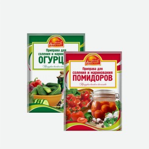 Приправа для соленых и маринованных огурцов/помидоров РУССКИЙ АППЕТИТ 15гр