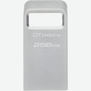 Флешка USB Kingston DataTraveler Micro 256ГБ, USB3.0, серебристый [dtmc3g2/256gb]