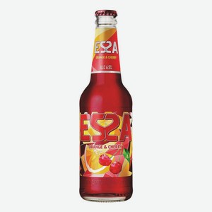 Пивной напиток Essa апельсин-вишня красный пастеризованный 6,5%, 0,4 л, стеклянная бутылка