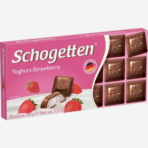 Шоколад Schogetten Yogurt-Strawberry молочный с клубнично-йогуртовой начинкой, 100 г