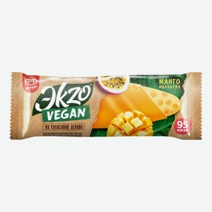 Мороженое Ekzo Vegan манго-маракуйя на кокосовой основе эскимо, 70 г