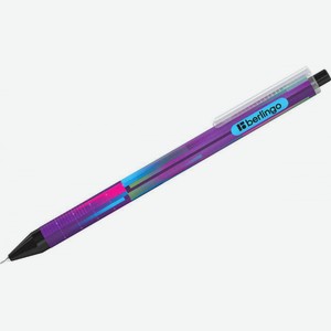Ручка шариковая автомат Berlingo Glitch цвет: синий дизайн в ассортименте, 0,7 мм