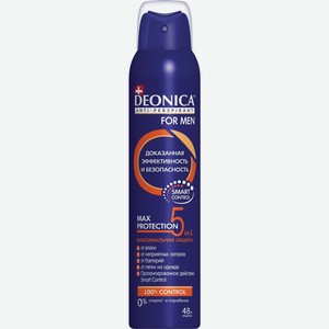 Антиперспирант Deonica Max-protection 5 в 1 for MEN спрей, 200 мл