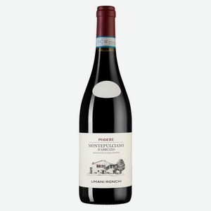 Вино Podere Montepulciano d Abruzzo красное сухое Италия, 0,75 л