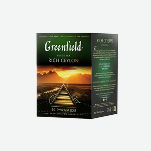 Чай рич цейлон 20 пирамидок Greenfield, 0,04 кг
