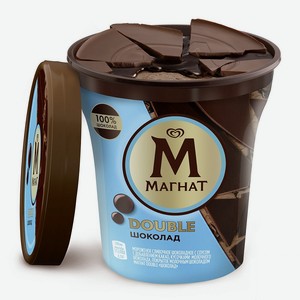 Мороженое Double ведро шоколад 310 г Магнат, 0,31 кг