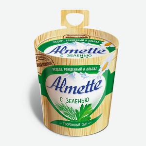 Сыр творожный Альметте с зеленью 60% 0,15 кг Альметте