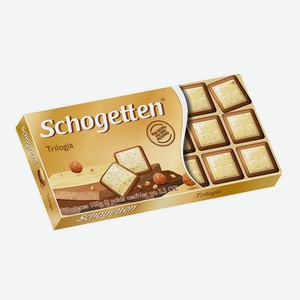 Шоколад белый Альпы молоко/шоколад/орехи Schogetten, 0,1 кг