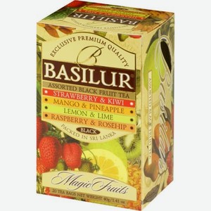 Чай Волшебные фрукты Ассорти 20 пакетиков Basilur, 0,02 кг