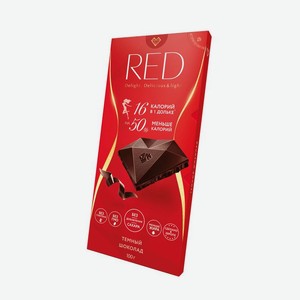 Шоколад темный классический без сахара на 50% меньше калорий 100 г RED, 0,1 кг