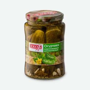 Огурчики маринованные деликатесные 6-9см ЕКО, 0,68 кг