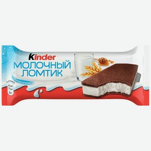 Бисквитное пирожное Kinder Молочный ломтик 27,9% 0,14 кг