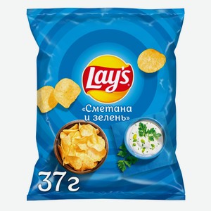 Чипсы картофельные Сметана и зелень 0,037 кг Lay s