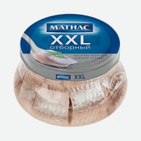 Сельдь   Матиас   XXL атлантическая слабосоленая филе в масле, 260 г
