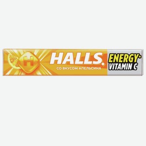 Леденцы Холлс с витамином С и вкусом апельсина, 0.025кг