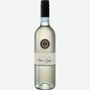 Вино белое La Casada Pinot Grigio сухое 12%, 0,75л.