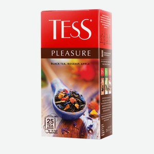 Чай черный Pleasure яблоко/шиповник 25 пакетиков Tess, 0,037 кг