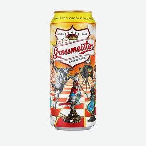 Пиво Grossmeister 4.8% 0.5л ж/б